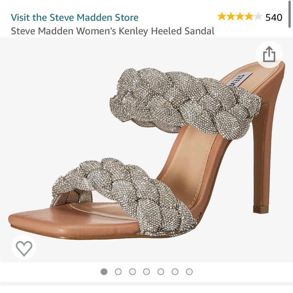 Steve Madden Sandal Heel Rhinestone 6.5